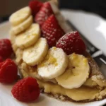 Panqueca de banana e morango