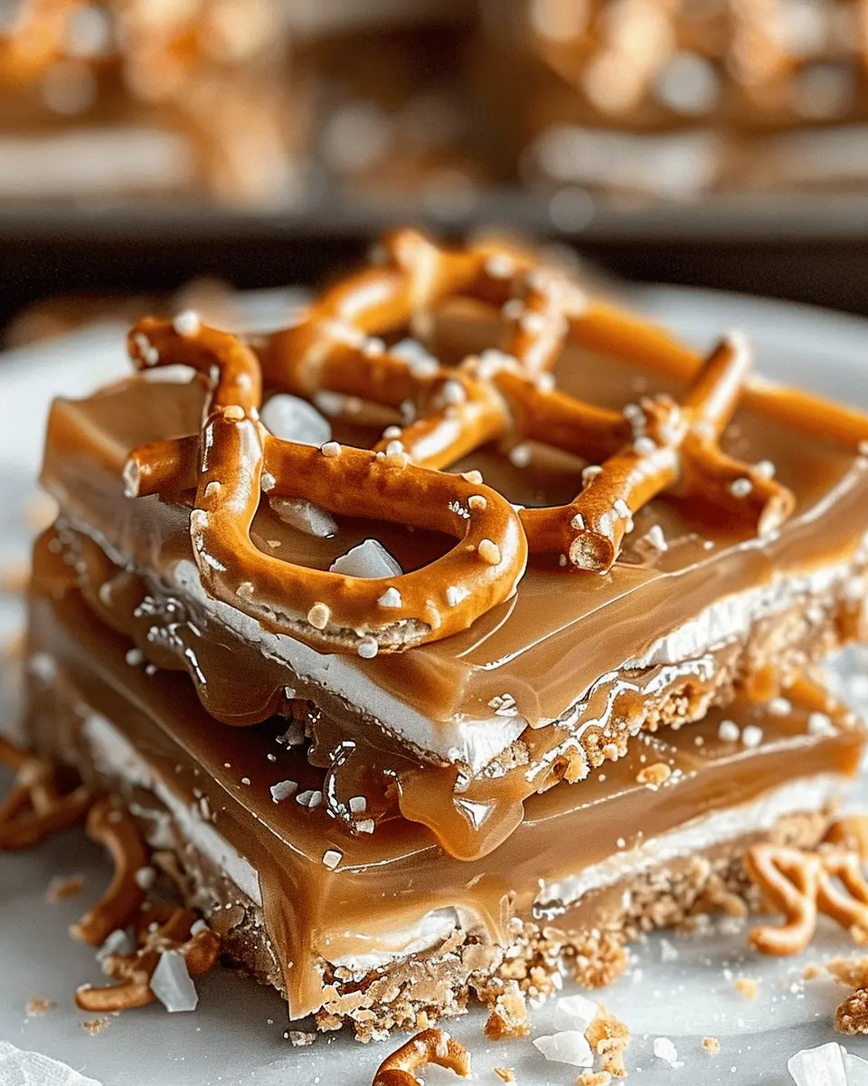 Quick No-Bake Salted Caramel Pretzel Bars for Indulgent Sweet Cravings