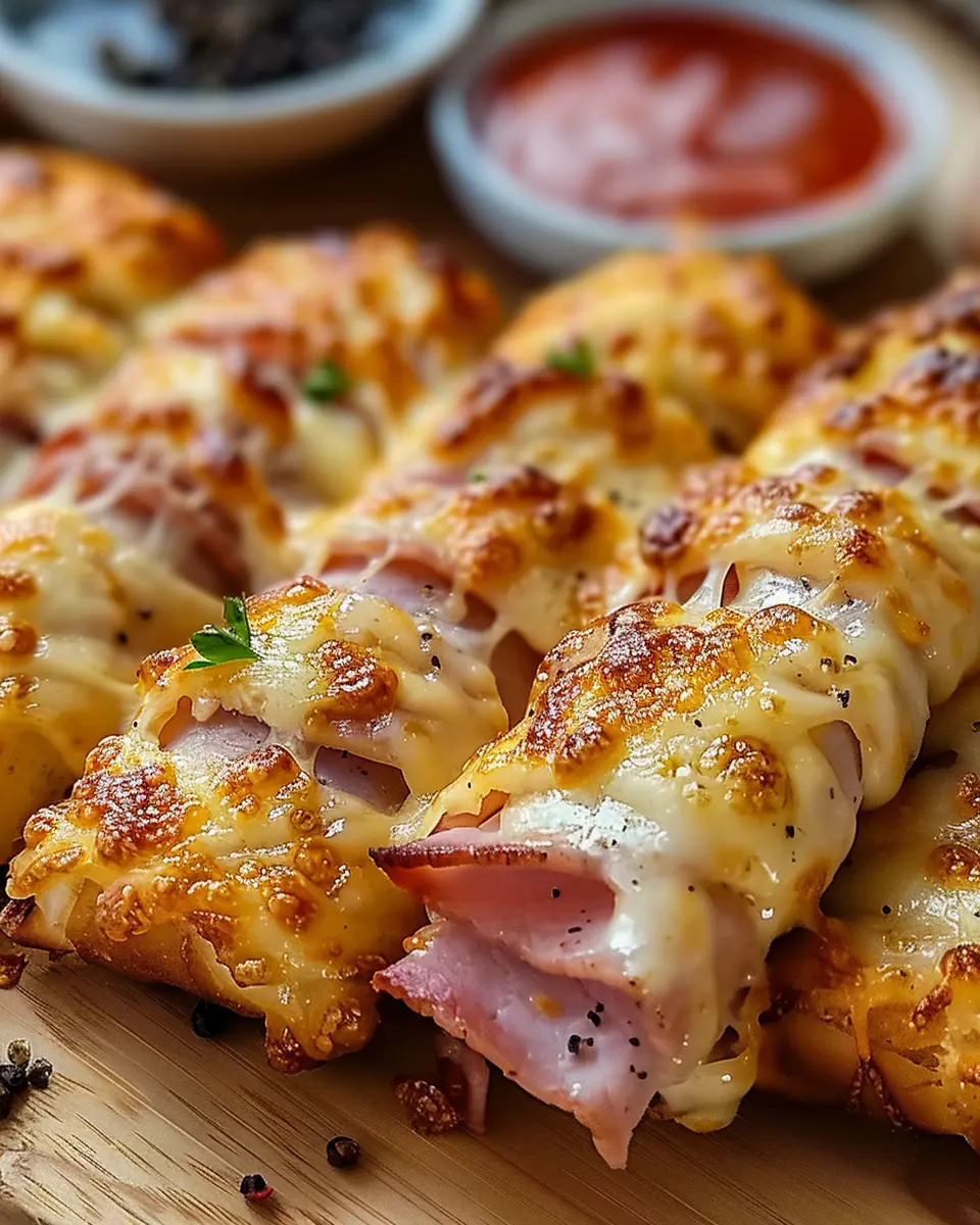 Ham and Cheese Sticks: Easy Chicken Ham and Turkey Bacon Delight