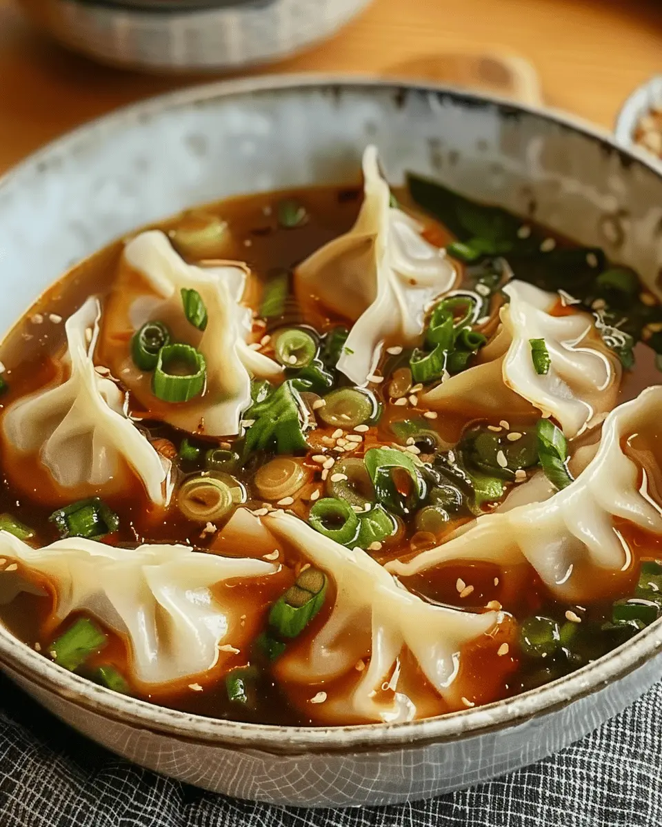 Potsticker Soup: Easy Comfort with Turkey Bacon and Chicken Ham