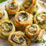 Easy Spinach Dip in Bite-Sized Pinwheels