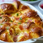 Overnight Croissant Breakfast Casserole is a must-try delight!