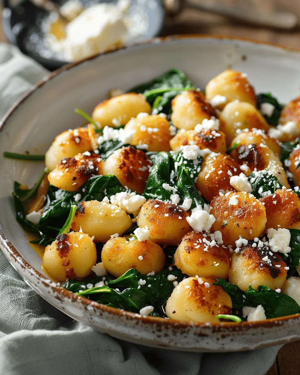 Crispy Gnocchi With Spinach And Feta: A Joyful Childhood Flavor