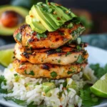 Honey Lime Chicken & Avocado Rice Stack