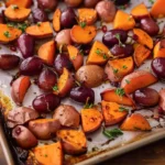 Sheet Pan Roasted California Grapes and Sweet Potatoes