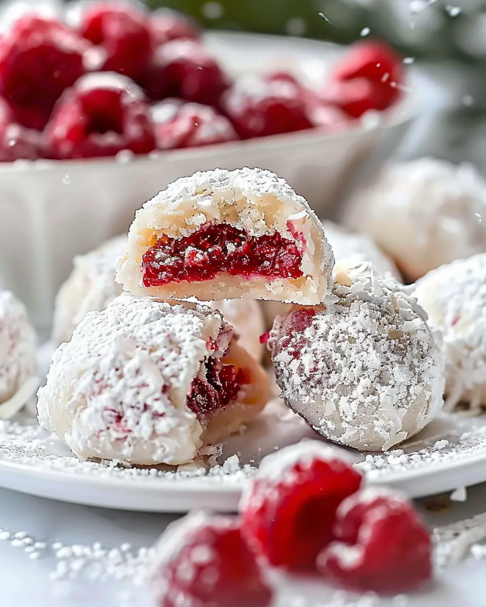 Raspberry Almond Snowball Cookies Delightful Easy Recipe to Try