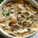 Creamy Rotisserie Chicken Mushroom Soup