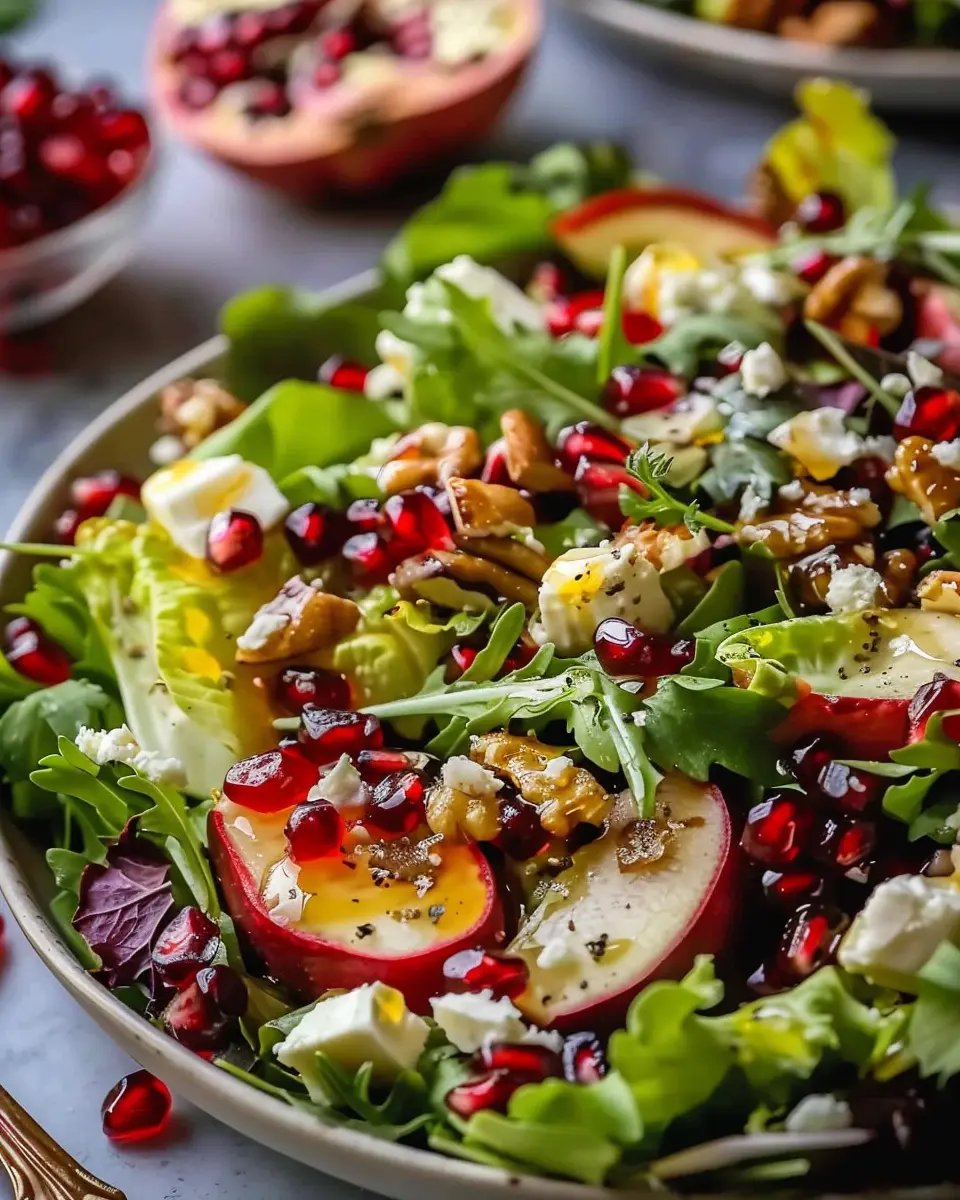 Pomegranate Christmas Salad: The Best Festive Treat with Honey Mustard Dressing