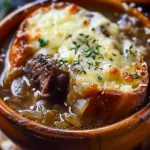 French Onion Short Rib Soup with Gruyère Toast