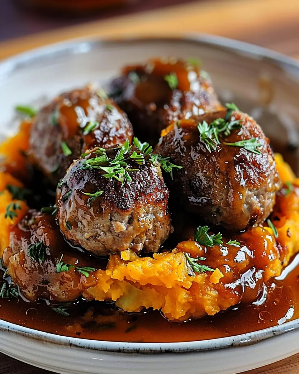 Pork Meatballs with Sweet Potato Mash: Irresistibly Delicious Dish