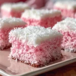 Pink Coconut Snowball Cake Bars