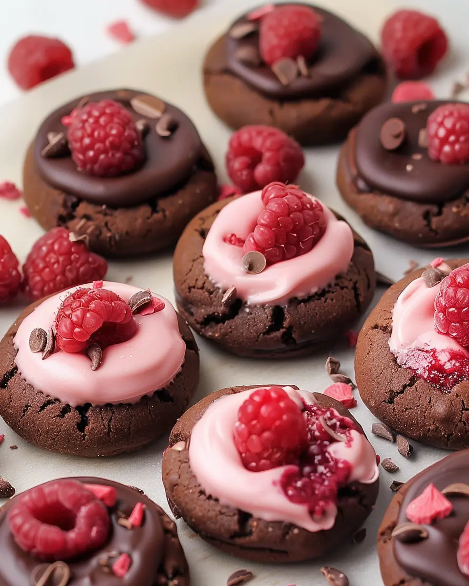 Valentine Ganache Cookies: Indulgent Chocolate Raspberry Delights