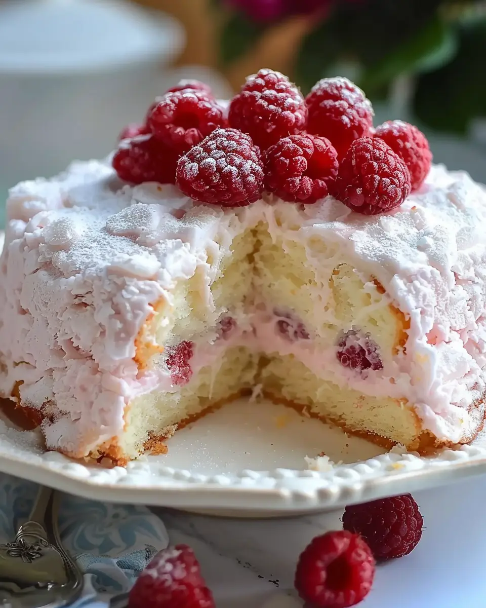 Raspberry Angel Food Cake: A Delightfully Light Dessert Treat