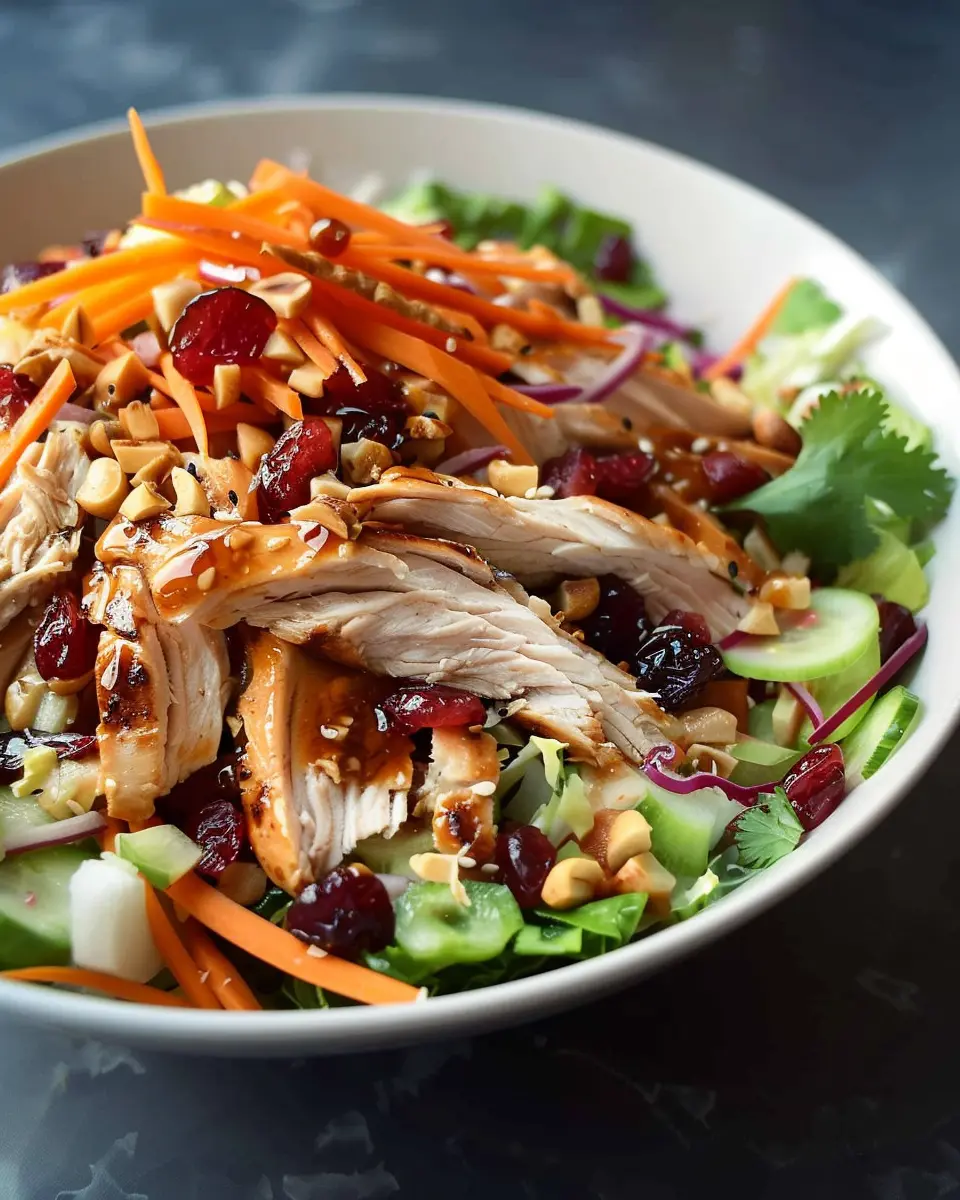 Asian Chicken Cranberry Salad: Easy Upgrade for Sad Lunches in 15 Min